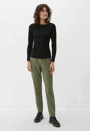 s.Oliver, S.OLIVER DAMEN LONGSLEEVE LANGARMSHIRT RUNDHALS-AUSSCHNITT PACK OF 2 - Long sleeved top - schwarz