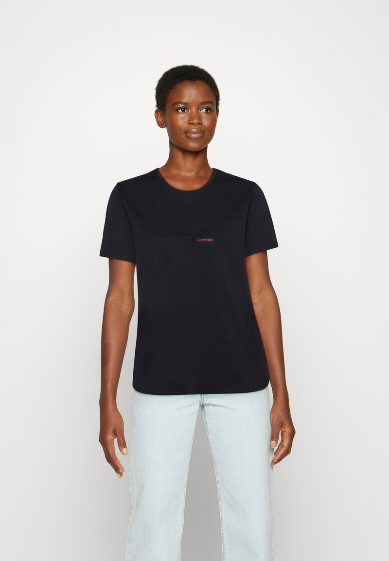 Calvin Klein VALENTINES CREW NECK TShirt basic black/schwarz