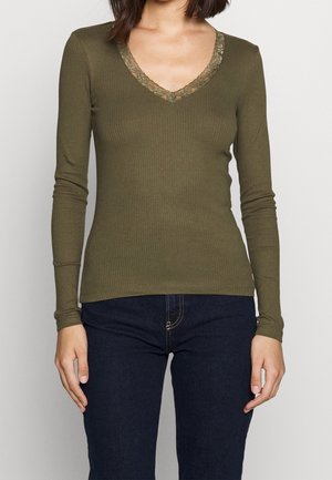 Langarmshirt - khaki