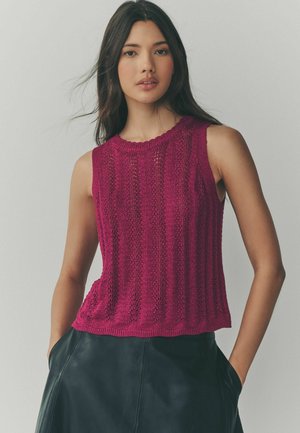 REGULAR FIT - STITCH DETAIL SPARKLE - Svetrík - pink