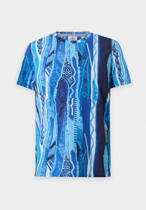 Carlo Colucci, T-SHIRT KNIT PRINT - T-shirts print - blue