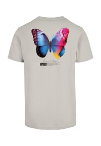 Mister Tee BECOME THE CHANGE TEE - Triko s potiskem - lightasphalt