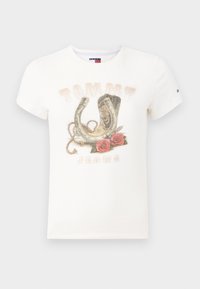 SLIM IDAHO NOVELTY TEE - Print T-shirt - ancient white