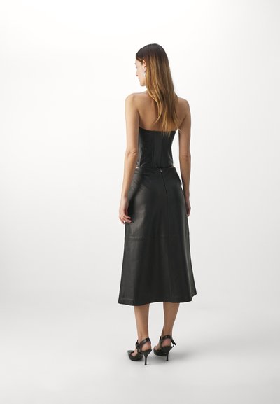 STUDIO ID MIDI SKIRT - A-vonalú szoknya - black