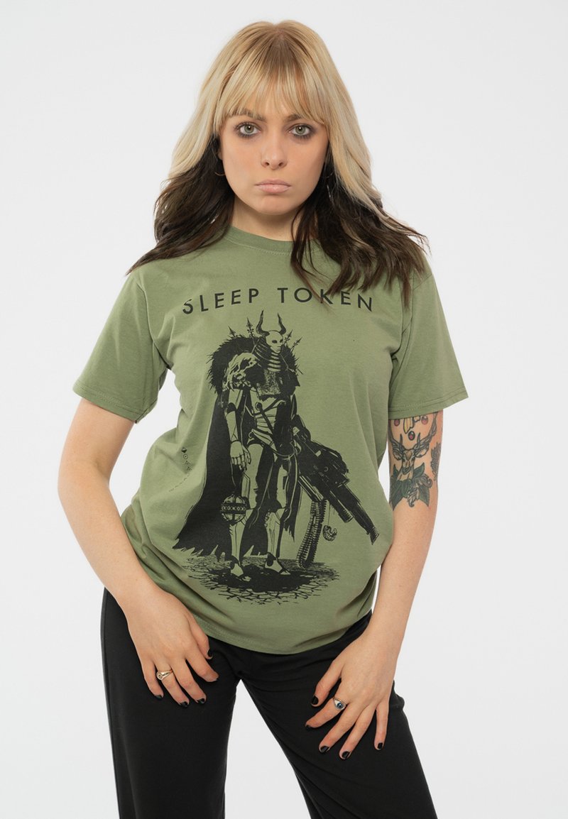 Paradiso Clothing SLEEP TOKEN THE SUMMONING BAND LOGO - Print T-shirt - green