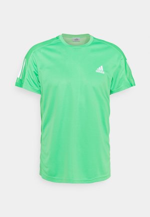 OWN THE RUNNING RESPONSE AEROREADY PRIMEGREEN T-SHIRT - T-shirt z nadrukiem - semi screaming green