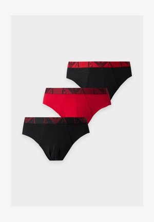Emporio Armani, 3 PACK - Σλιπ - black/cherry