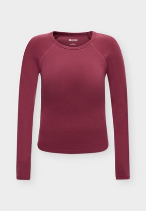 Hollister Co., CREW RAGLAN - Блуза с дълги ръкави - dark red