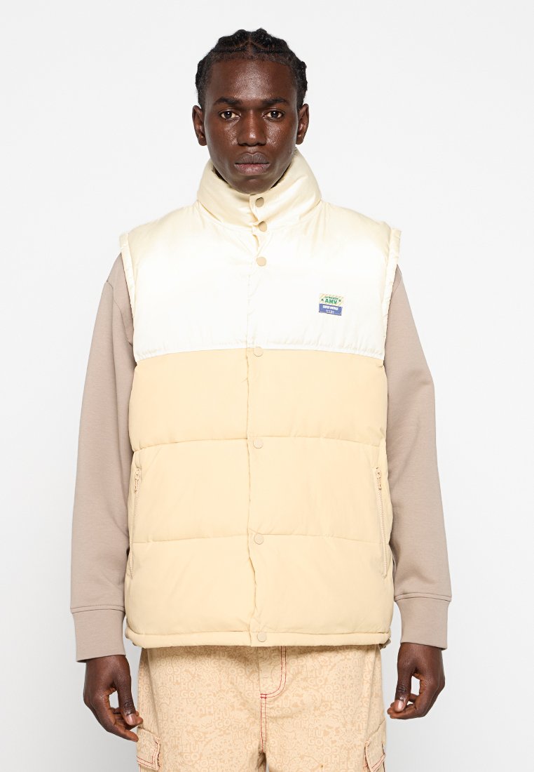 American vintage Bodywarmer lichtgeel