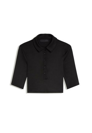 Bershka, SHORT-SLEEVE POLO SHIRT - Polo - black