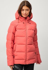 Áhkká W HOOD - Dunjakker - dunkelkoralle