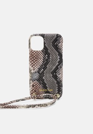 YUNA IPHONE 11 HANDYKETTE NECKLACE - Telefoonhoesje - snake rose/grey