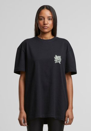 Urban Classics LOGO  - Print T-shirt - black