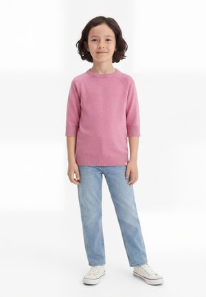 ONLY MINI KMGKELLY LIFE O NECK DRESS - Svetríkové šaty - mauve orchid