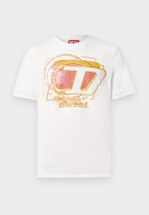 Diesel ADJUST - Marškinėliai su spaudiniu - white