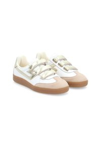 Baskets basses - blanc beige or