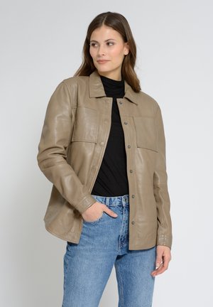 Mustang Leren jas - taupe
