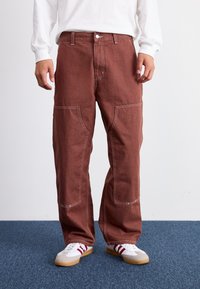 Carhartt WIP MIDLAND DOUBLE KNEE PANT - Traperice opuštenog kroja - offroad rinsed
