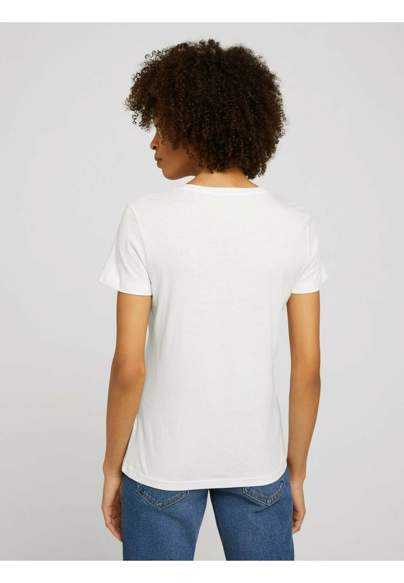 Damen T-Shirts | TOM TAILOR MODALGEMISCH T-Shirt basic whisper white/offwhite - NO73309 Damen T-Shirts | TOM TAILOR MODALGEMISCH T-Shirt basic whisper white/offwhite - NO73309