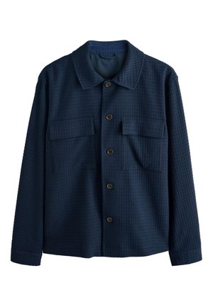 Next, REGULAR FIT - SMART TEXTURED TWIN POCKET SHACKET . - Giacca leggera - navy blue