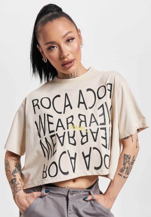 BACK - Print T-shirt - beige