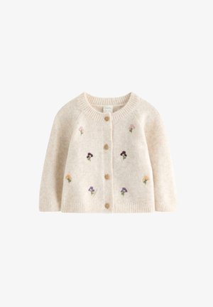 Lindex, LINDEX CARDIGAN WITH EMBROIDERY LINDEX - Cardigan - light beige melange