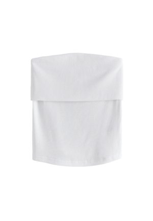 Self., REGULAR FIT - FOLD OVER BANDEAU TOP . - Top - white
