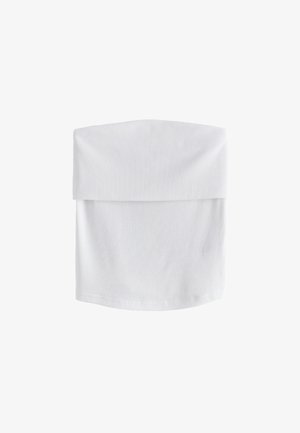 Self., REGULAR FIT - FOLD OVER BANDEAU TOP . - Top - white