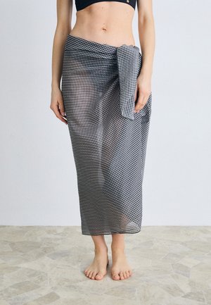 Good American CAPRI LONG SARONG - Strandaccessoire - black gingham