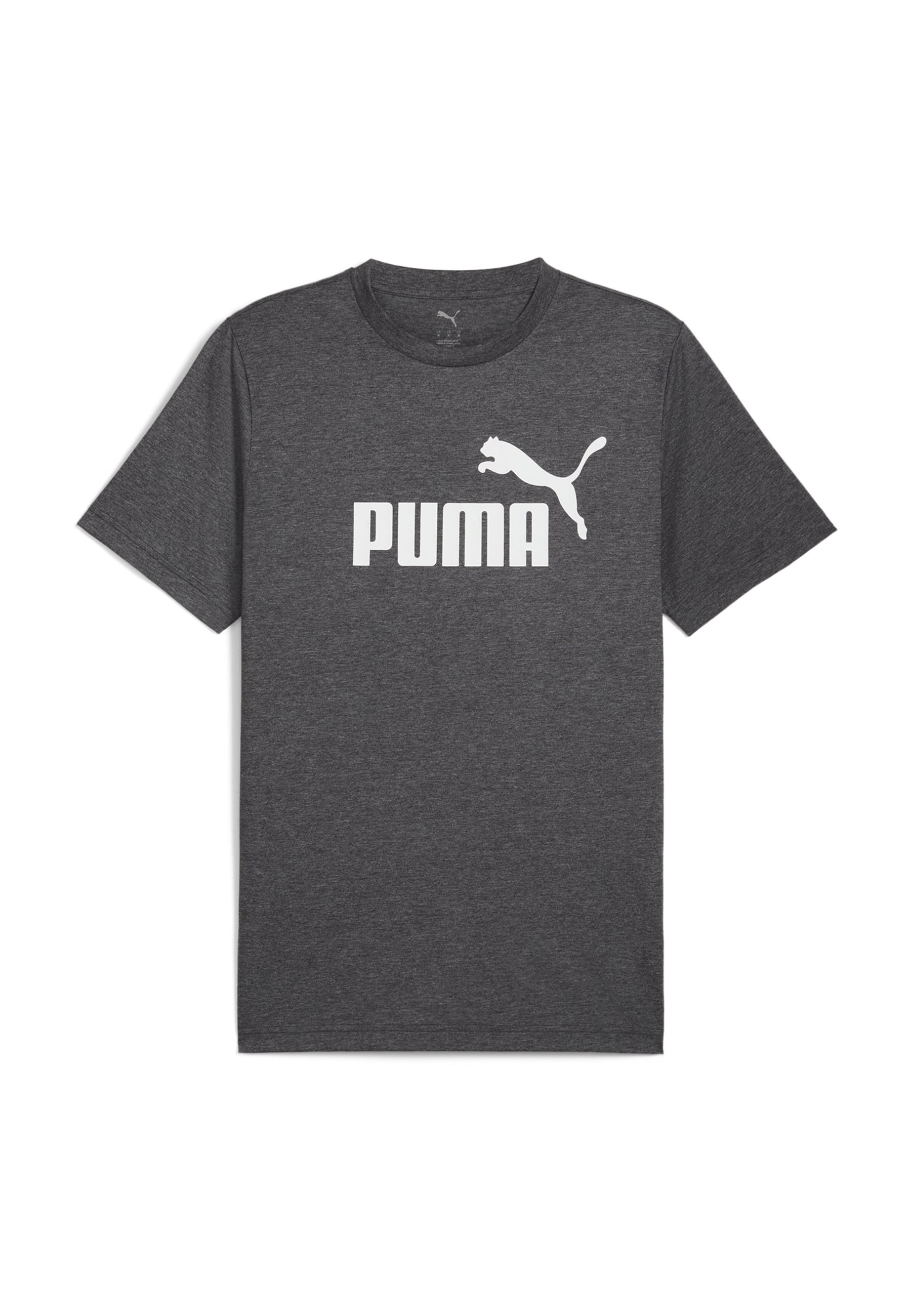 Puma ESSENTIALS NO 1 LOGO HEATHER - Triko s potiskem - black
