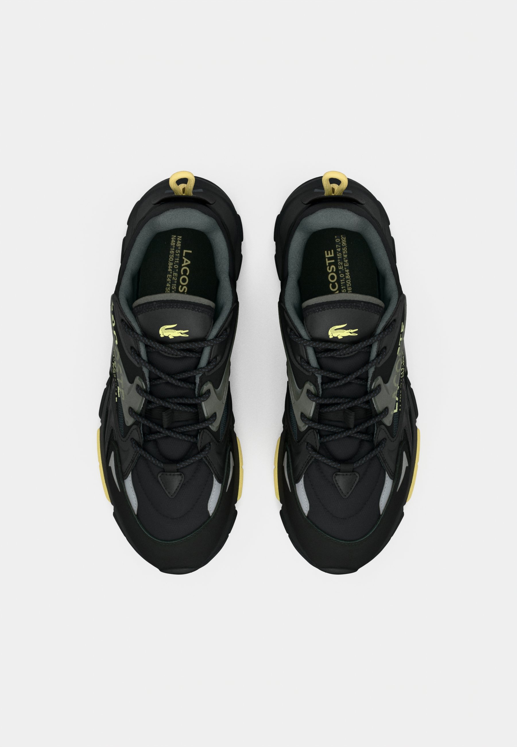 Lacoste L003 NEO TECH 125 - Trainers - black/light yellow/black