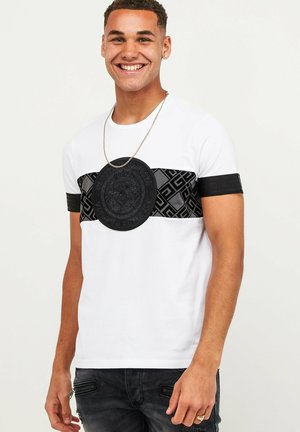 T-shirt con stampa - white/aspahalt
