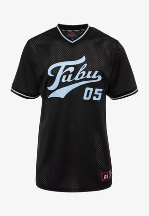 FM232-004-1 VARSITY - Print T-shirt - black/lightblue