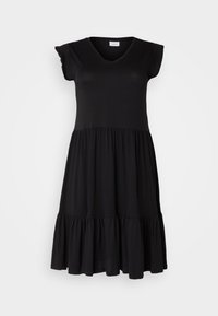 CARMAY LIFE CAP FRILL DRESS  - Vestito di maglina - black