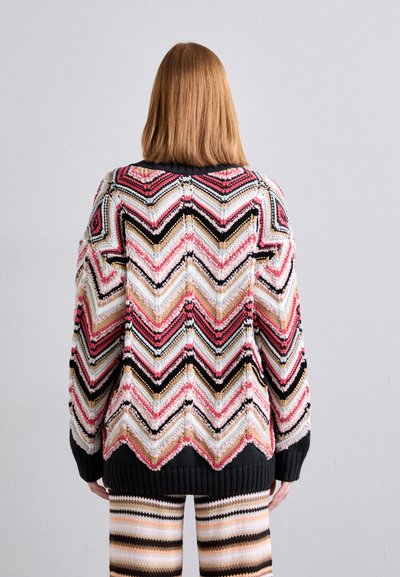 Missoni MAXI-CARDIGAN - Kardigan - multicolor/rose/beige/black/grey