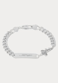 CROSS & ROSE THORN CUBAN CHAIN ID-STYLE BRACELET UNISEX - Apyrankė - silver-coloured