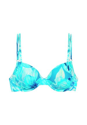 s.Oliver, S.OLIVER BÜGEL-BIKINI-TOP - Bikini top - türkis bedruckt