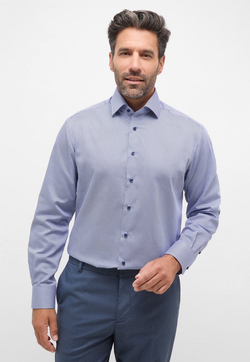 Eterna PRINT-HEMD - MODERN FIT - Overhemd - blau