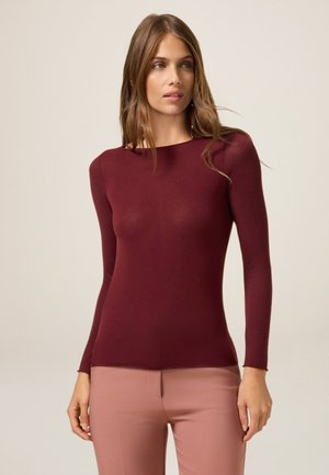 Langarmshirt - bordeaux