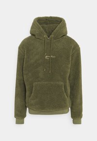 Karl Kani - SMALL SIGNATURE TEDDY HOODIE UNISEX - Džemperis su gobtuvu - dark green Miniatiūros vaizdas 1