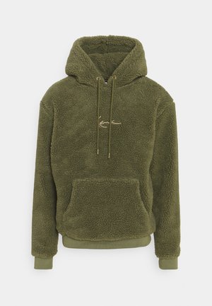 SMALL SIGNATURE TEDDY HOODIE UNISEX - Majica s kapuljačom - dark green