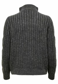 JDY REISSVERSCHLUSS ZOPF - Stickad tröja - dark grey melange