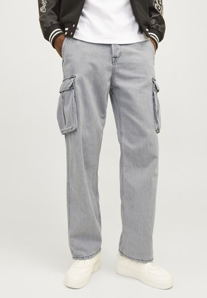 Jack & Jones JJIALEX JJCARGO - Relaxed fit jeans - grey denim