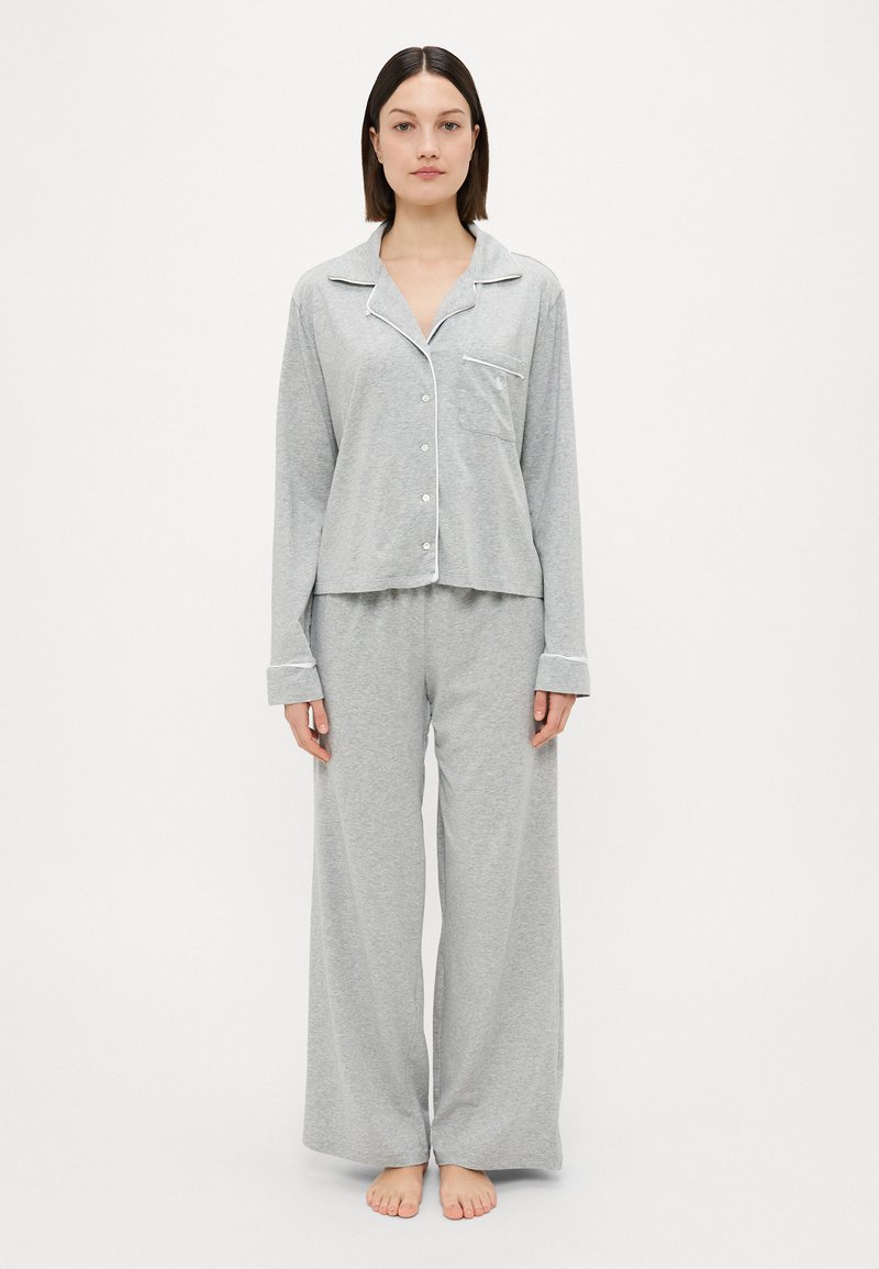 Polo Ralph Lauren LONG SLEEVE PJ - Conjunto de pijama - heather grey