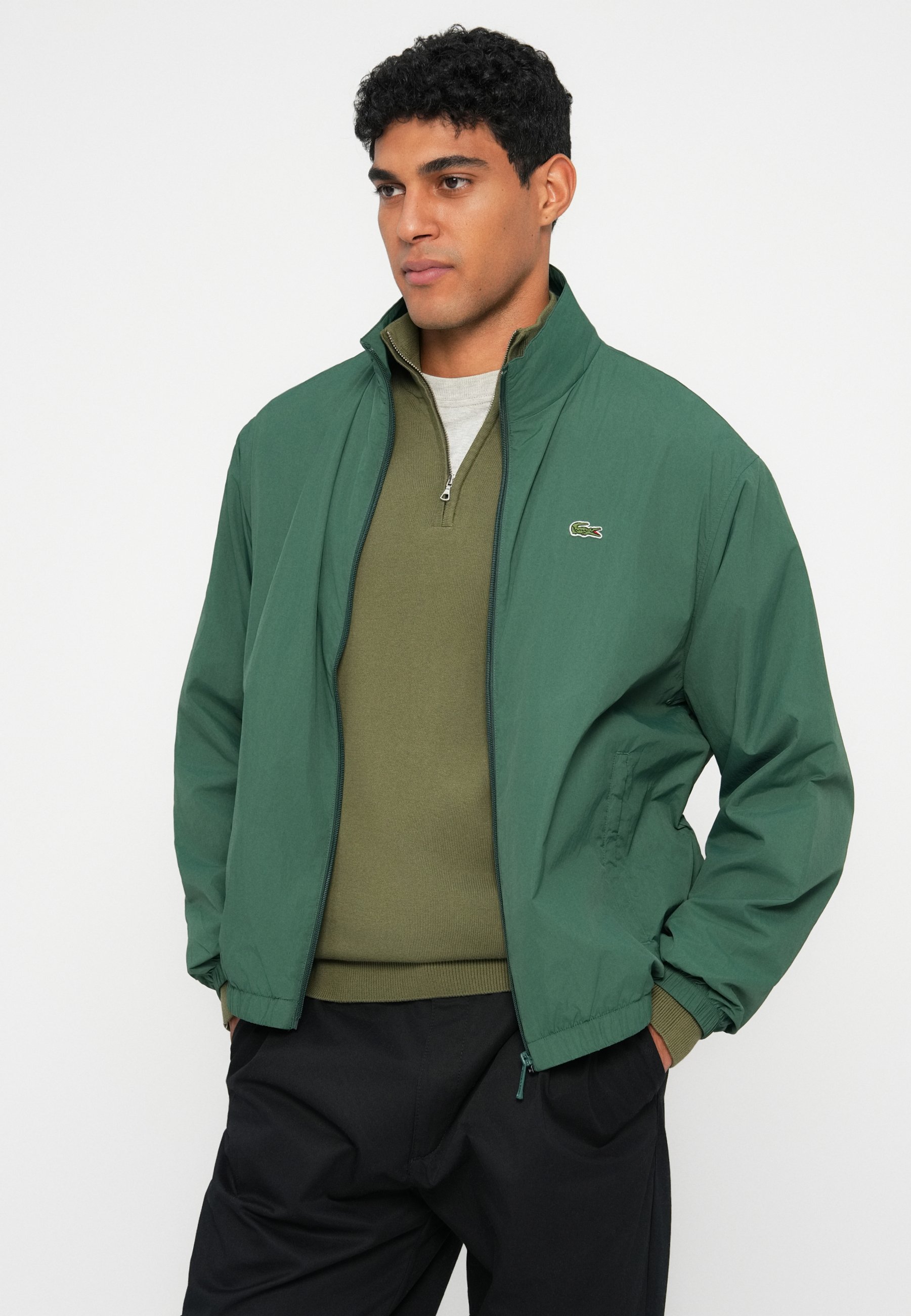 LACOSTE MA-1スタイルジャケット ダークグリーン Lacoste Light jacket - green - Zalando.co.uk