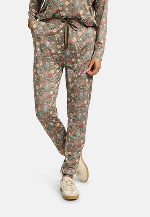 ALMA - Pantaloni de pijama - smiley peace brown