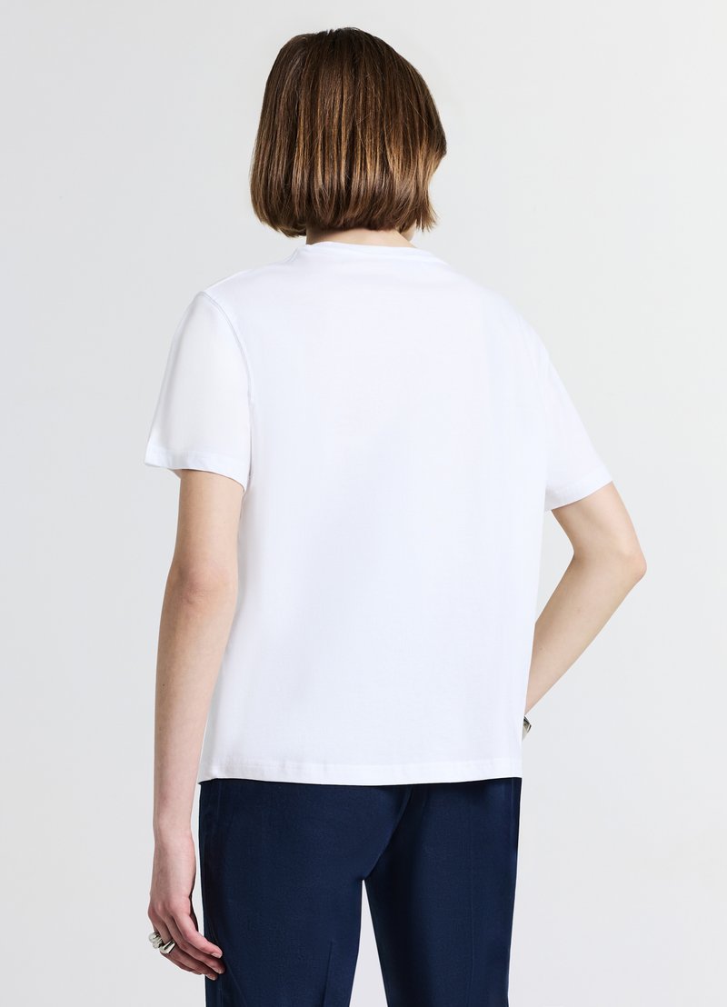 T-Shirt Donna In Cotone 'Il Bere Trionfa Sempre Sul Male' - Bianca - Stampa Divertente
