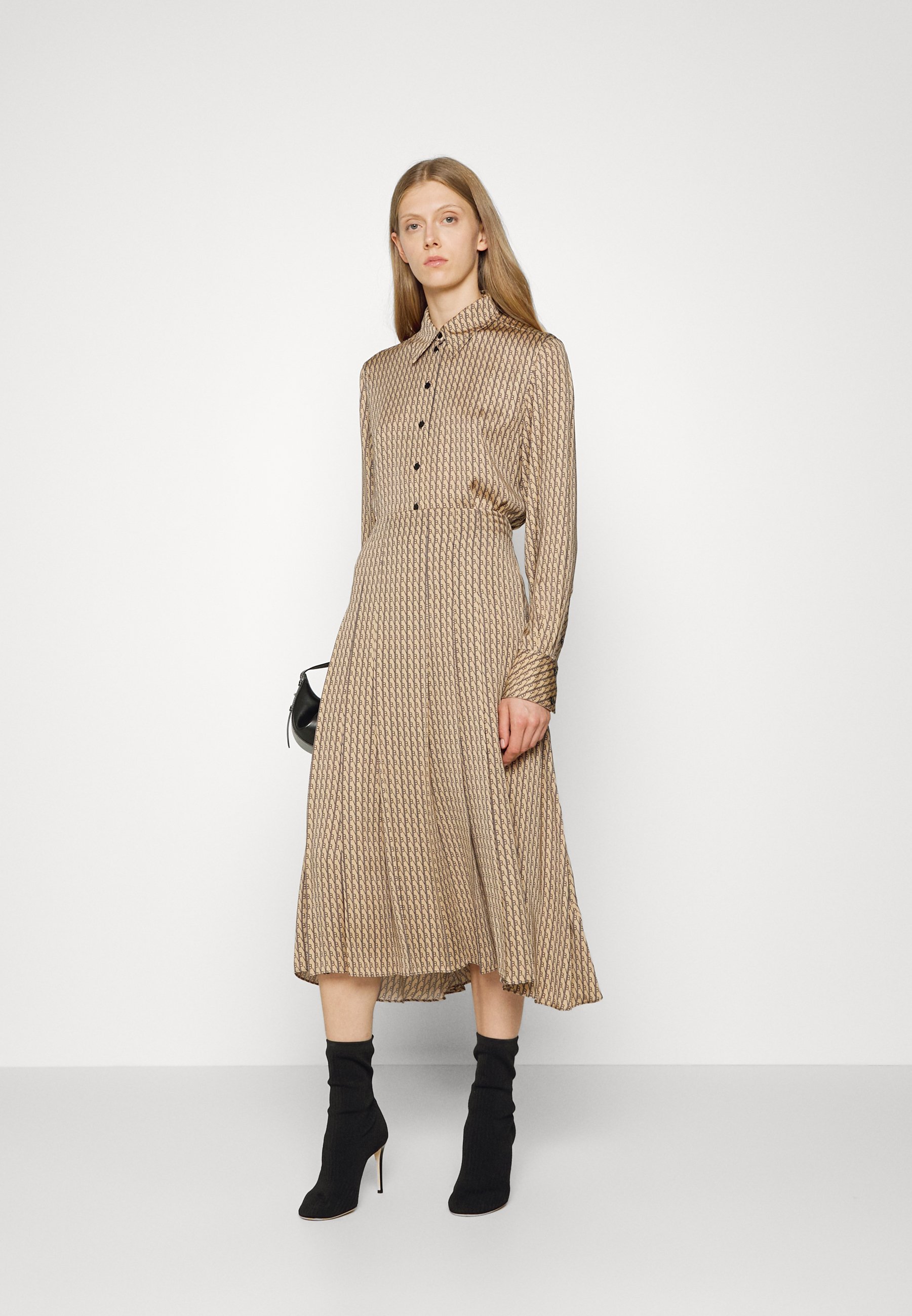 Victoria Beckham SKIRT - Plooirok - camel/dark navy/camel - Zalando.nl
