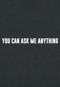 Tumedat hallid kangad, millel on sooniline tekstuur, millel on keskel selgelt nähtav valge tekst "SA VÕID KÜSIDA MIND KÕIKE".