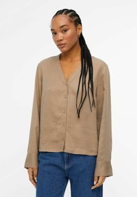 Object OBJTILDA V NECK - Bluse - fossil